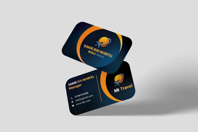 Sample Name Cards designed in Adobe Photoshop